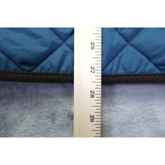 Fish Hippie Blue Browder Vest Men's L Quilted Full Zip Lined Corduroy Collar - Picture 11 of 11